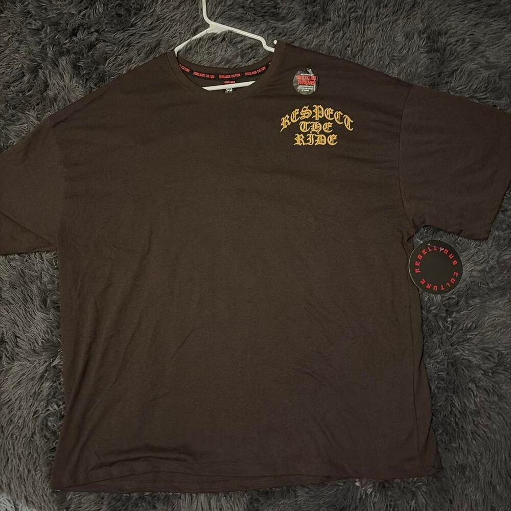 Gildan Brown 3XL Respect the Ride Graphic T-Shirt